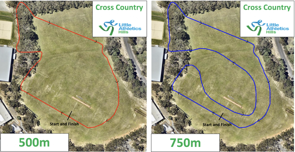 HLAC Cross Country course: 750m and 500m